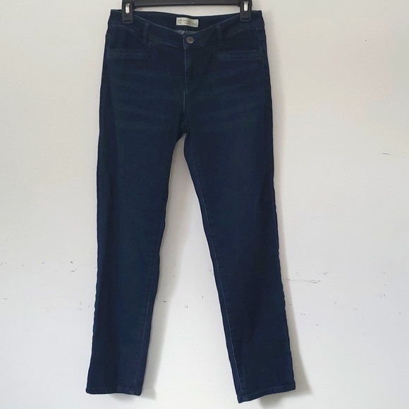 J Jill Denim Jeans π Slim boyfriend dark Wash Size 4 petite - Picture 1 of 5